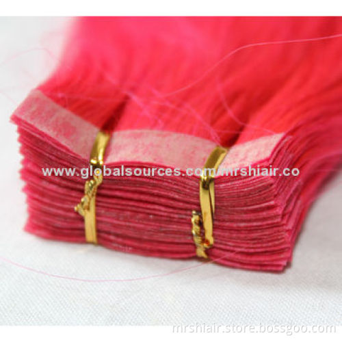 12"-26" high-luminance color human silk straight tape in hair extensions
